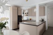 Бежевые кухни Кухня Ханна Блэк минимализм
