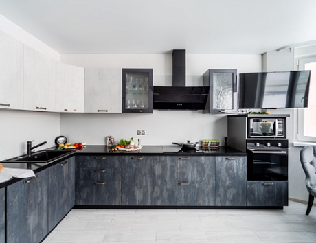 Серая кухня в Егорьевске