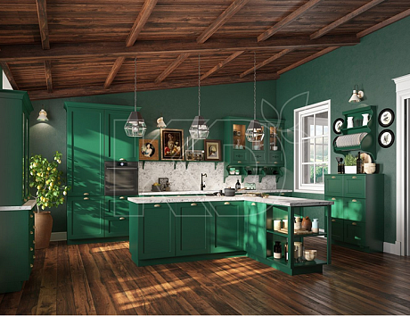 яркая кухня в классическом стиле