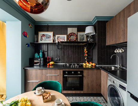 Коричневая кухня в Санкт-Петербурге