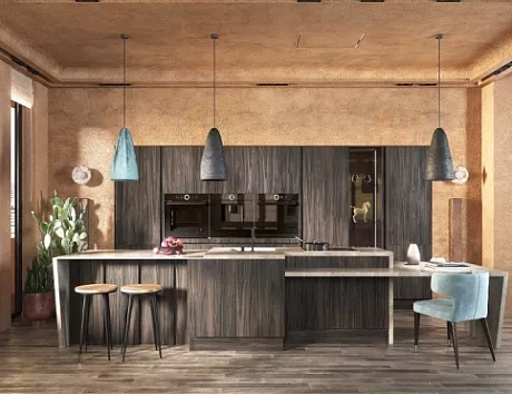 Коричневая кухня в Воронеже