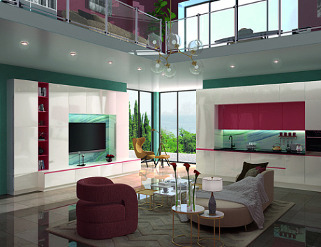 Бежевая кухня в Твери