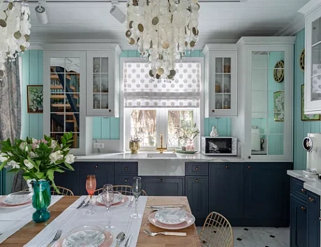 Синяя кухня в Санкт-Петербурге