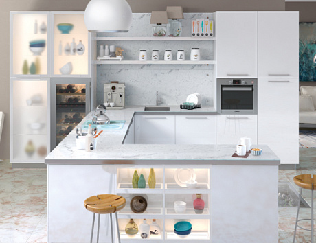 Белая кухня в Анапе