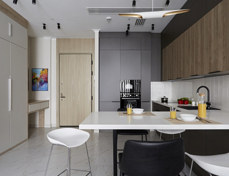 Коричневая кухня в Мурманске