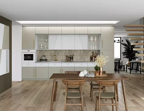 Светлая кухня в Санкт-Петербурге