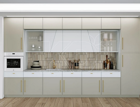 Прямая маленькая кухня