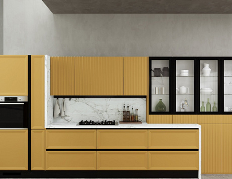 Бежевая кухня в Санкт-Петербурге