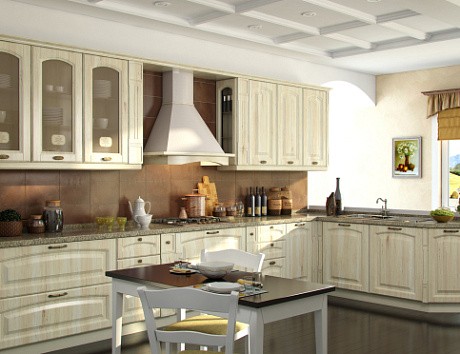 Бежевая кухня в Санкт-Петербурге