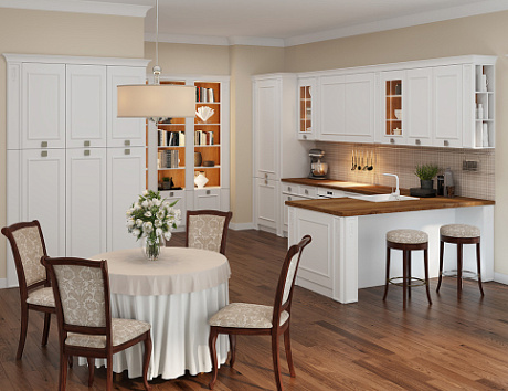 Светлая кухня в Арзамасе