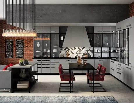 Серая кухня в Клину