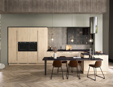 Бежевая кухня в Твери